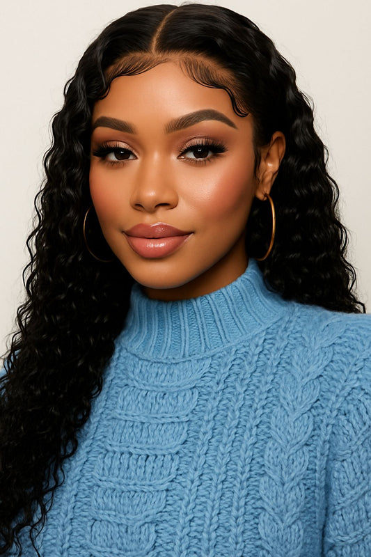 100% Virgin Human Deep Wave Lace Front Wig